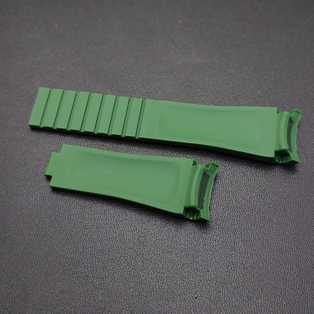 المطاط حزام الساعات 20 مللي متر ل NH35 حالة الغواصة GMT اكسبلورر دايتونا مقاوم للماء الرياضة 9x16 مللي متر مشبك حزام ساعة سيليكون