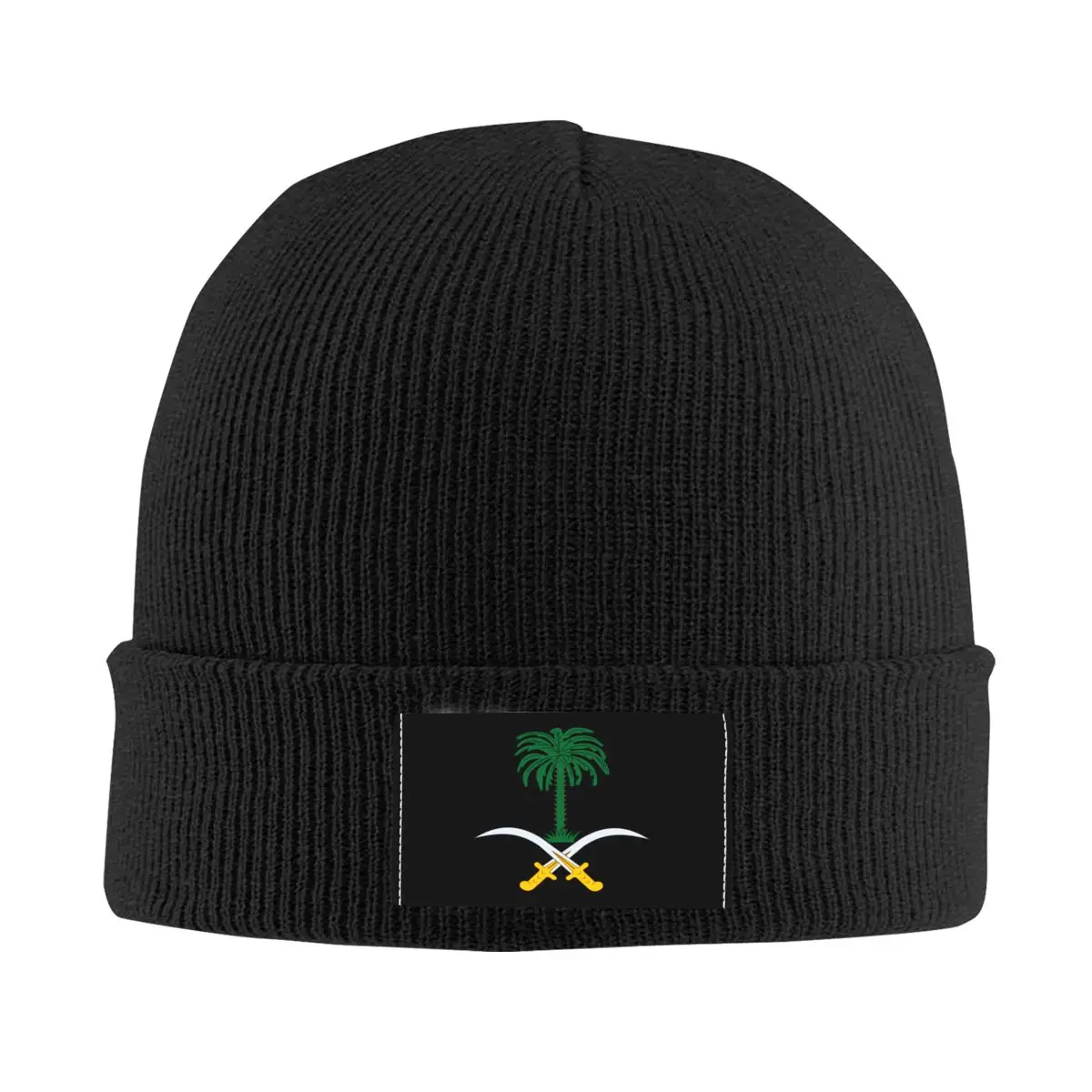 Emblem Of Saudi Arabia Skullies Beanies Caps Men Women Unisex Trend Winter Warm Knit Hat Adult Bonnet Hats