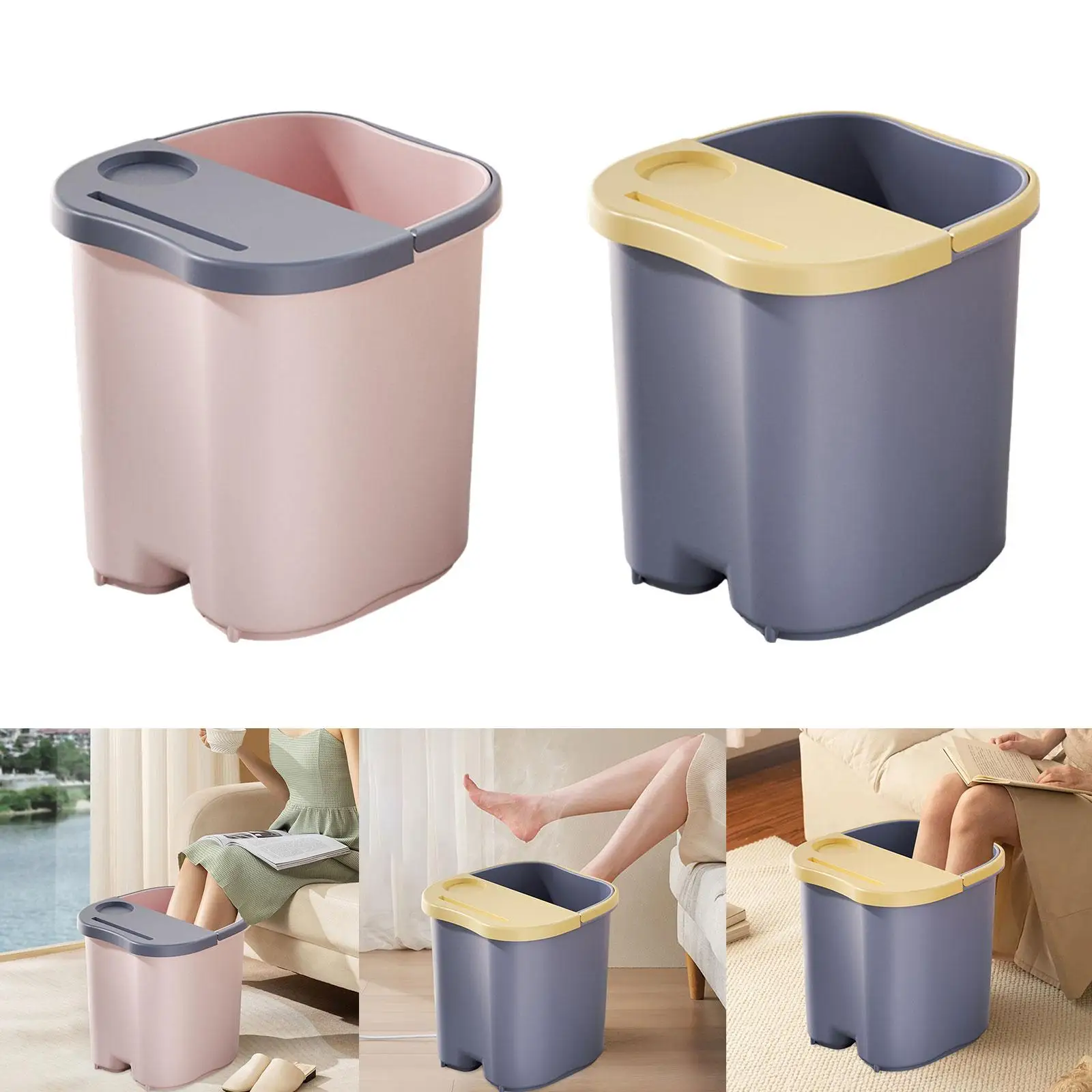 

Foot Bath Tub Sturdy Convenient Lightweight Deep Portable Foot SPA Tub for Household Relaxation Pedicure Dormitory Adults