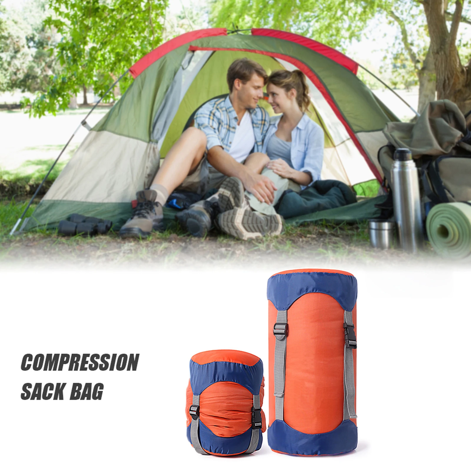 Sleeping Bag Stuff Sack with Water-Resistant Storage Bag Space Saving Gear for Outdoor Camping Hiking Backpacking