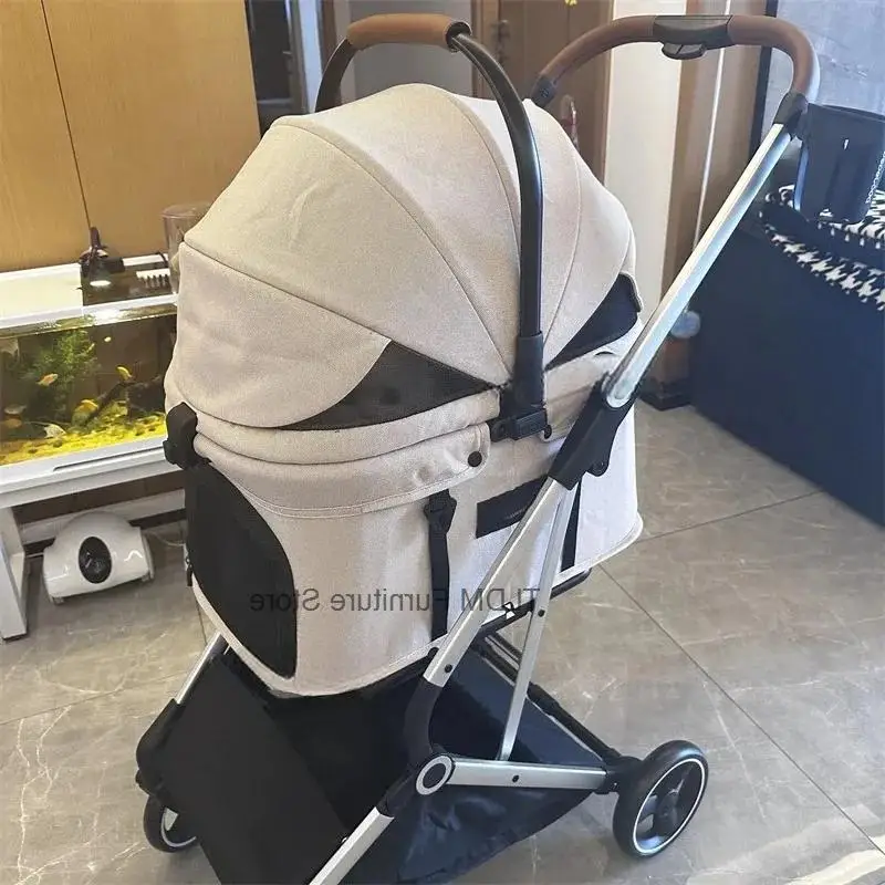 Detachable Pet Strollers for Large Dogs Dog Outdoor Portable Stroller for Medium-sized Cats Folding Lightweight Dogs Stroller Y