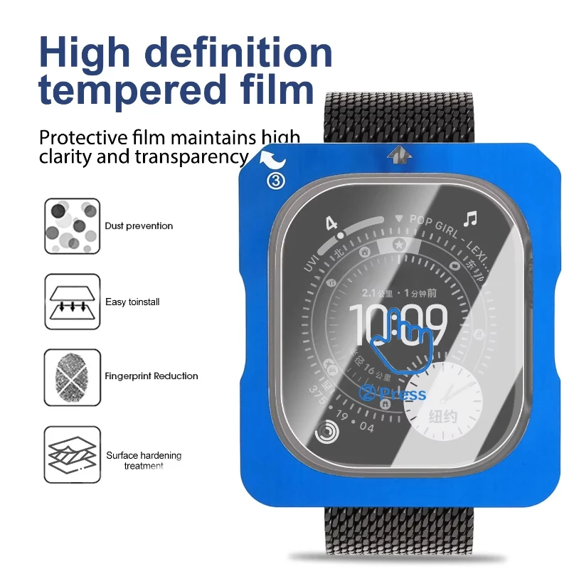 Gehärtetes Glas für Apple Watch Ultra 1 2 3 49 mm, kratzfester Displayschutz, IWatch Ultra Seconds Installation, Schutzfolie