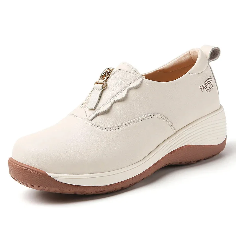 

Women'S Casual Sports Shoes, Breathable Height-Increasing Loafers, Women'S Shoes, 100% Genuine Leather Women'S Shoes