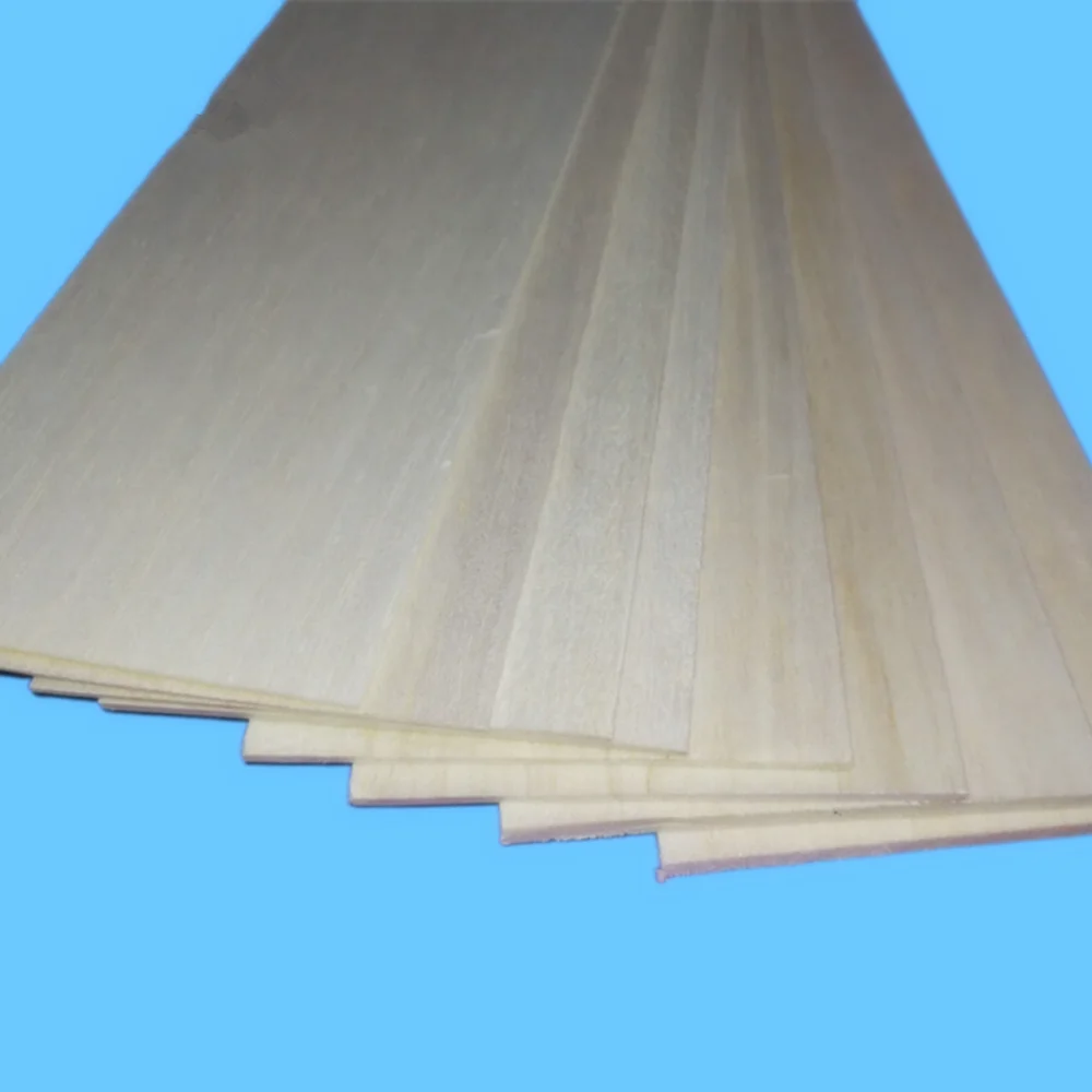 5 pcs Balsa Wood Sheets ply 500/600mm long 100mm wide 0.75/1/1.5/2/2.5/3/4/5/6/8/10mm thick for DIY airplane boat model material