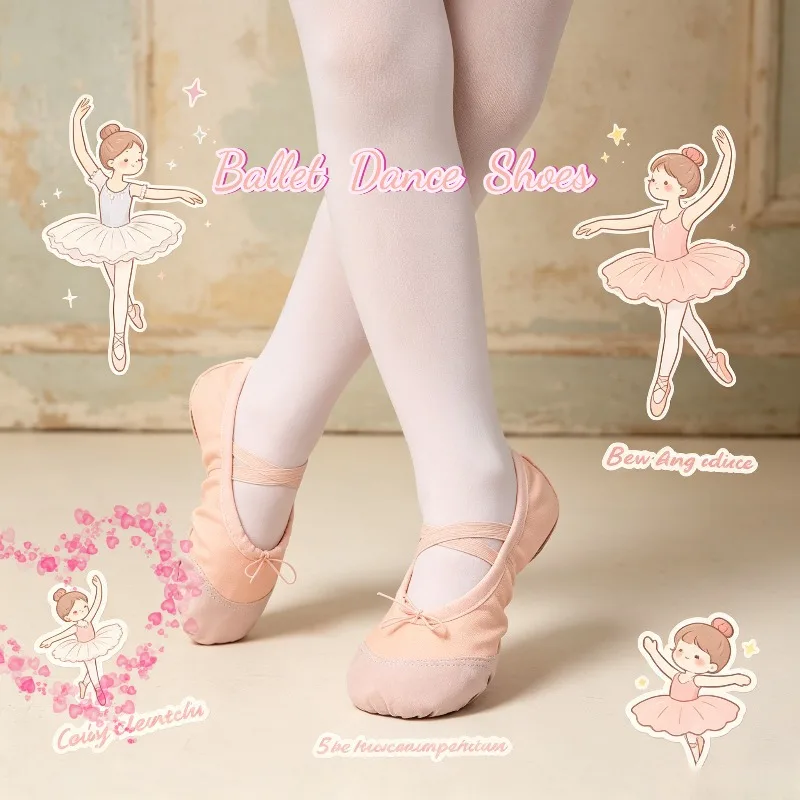 Kids Ballet Shoes Soft Sole Cat Paw Slippers Professional Dance Shoes For Girls Adults Toddler Ballet Gymnastics Training Wear