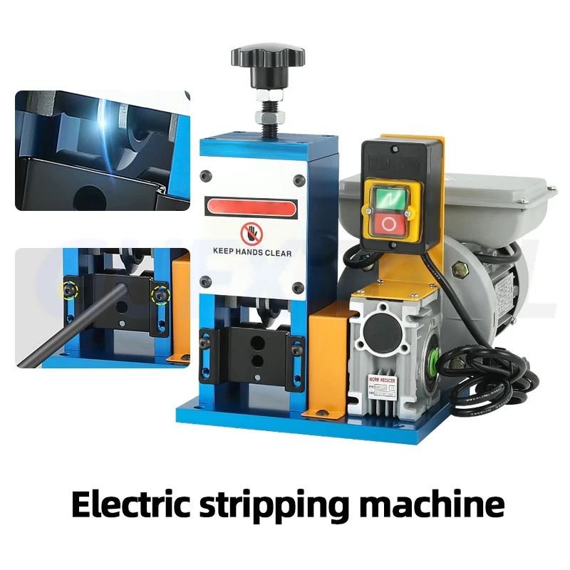 Wire Stripping Machine 1.5-25mm Cable Stripping Machine 180W 60ft/min 3 Feed Hole Stripping Machine Scrap Copper Recycling