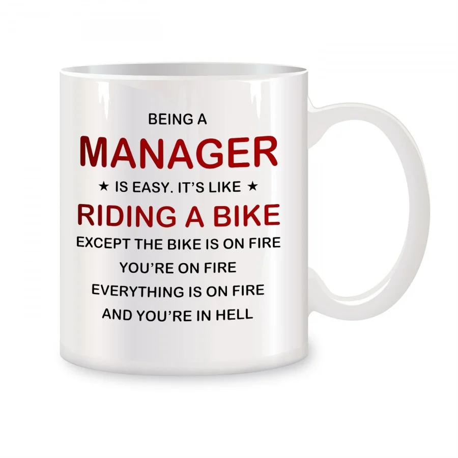 

Being A Manager Is Easy Mugs For Women Men Coworker Birthday Novelty Coffee Ceramic Tea Cups White 11 oz