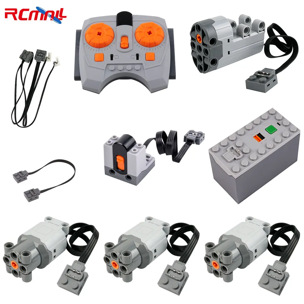 

9pcs/set MOC Power Group Motor Battery Box Infrared Speed Controller Receiver PF Blocks 88003 88004 Technical Building Blocks