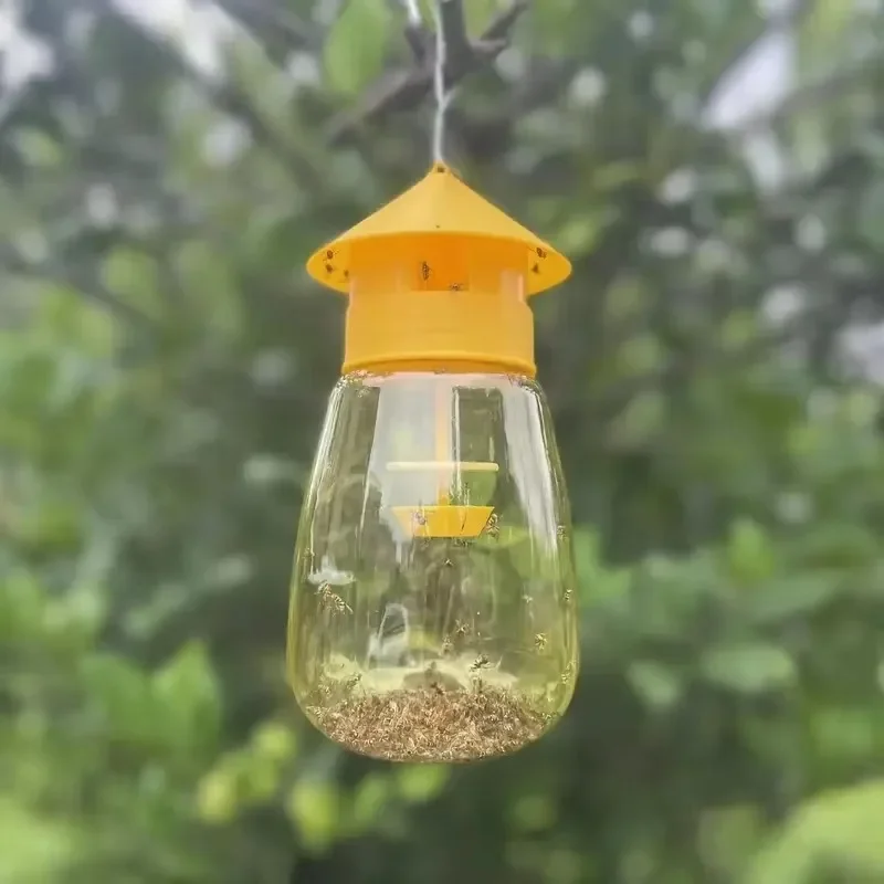 

Fruit Fly Trap Yellow Plastic Fruit Fly Trap Anti-fly Insect Trap Pest Trap Suitable for Orchard Reusable Insect Trap