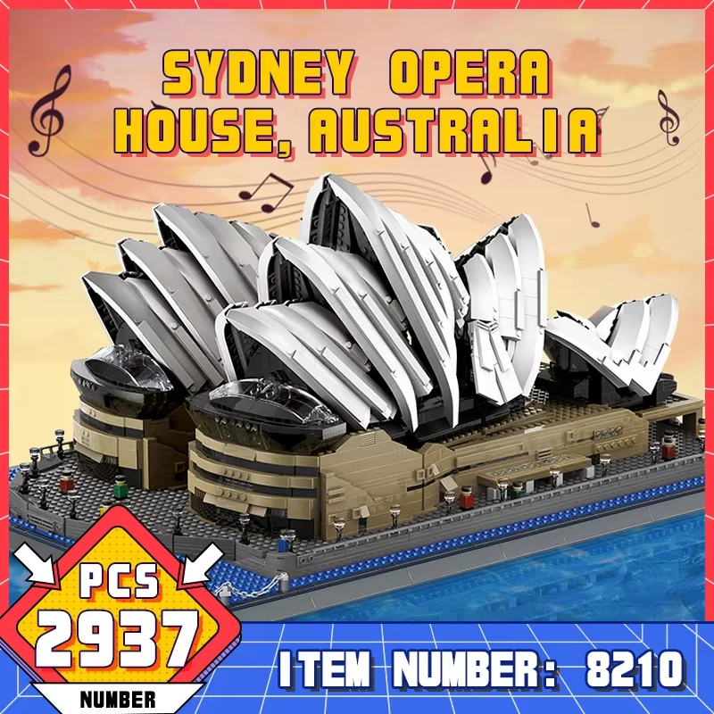 

WG8210 Sydney Opera House High Difficulty Building Blocks Set Ornament Birthday Gift for Adults and Kids
