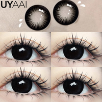UYAAI Contact Lenses Color Contact Makeup Colored Pupils Black Natural Pupils Beauty 14.5mm Big Black Lenses Brown Contacts Lens