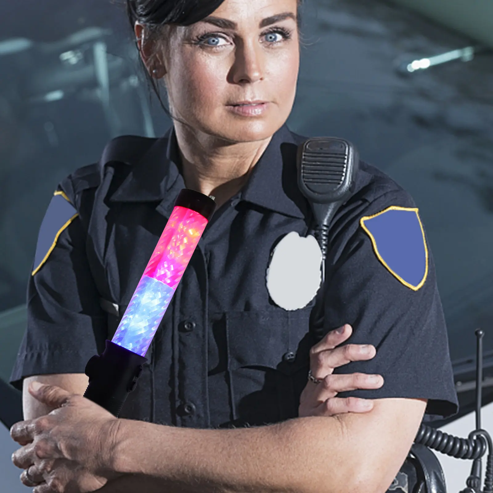 

1 шт. 30-сантиметровый светодиодный фонарь-жезл, сверхъяркий, водонепроницаемый, сигнальный, с магнитным креплением и крючком для безопасности на дорогах, кемпинга и походов