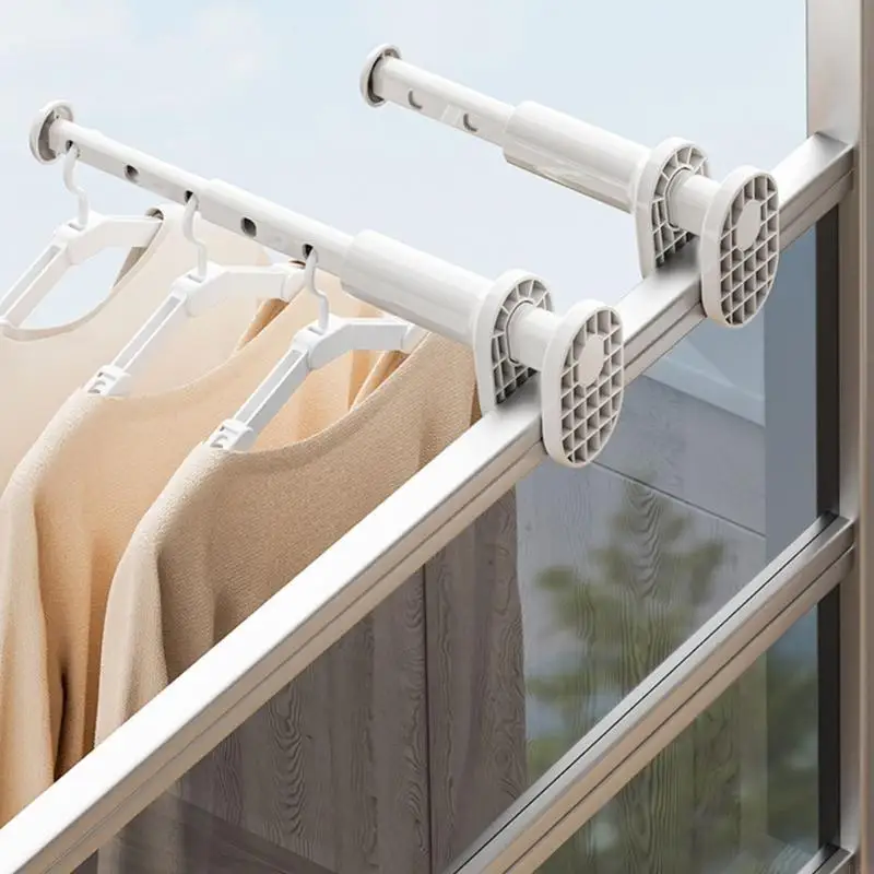 

Space Saving Designs Wall Mounted Clothes Rack With Portable Hook Convenient For Multipurpose Drying Needs Storage