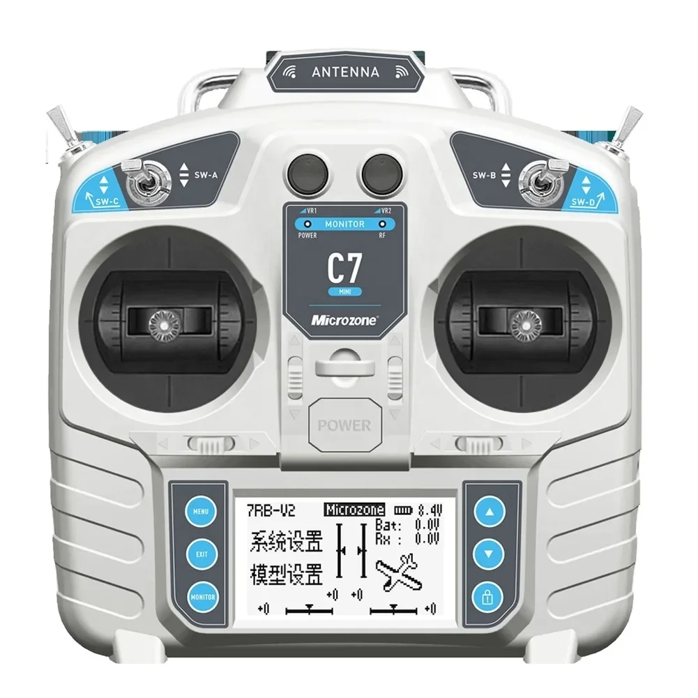 MicroZone MC7 C7 MINI 2.4G Controller Transmitter with MC8RE Receiver Radio System for RC  s Multirotor s