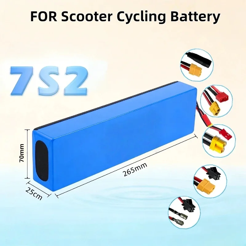 8000mAh 7S2P 25.2V Rechargeable Li-ion Battery Pack 29.4V Compatible High Capacity Durable Power for Scooter Replacement