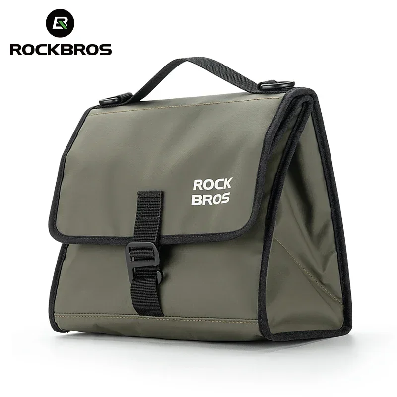 ROCKBROS Insulated Bike Handlebar Bag Foldable Bag Multi Functional 4-7L High Large Capacity Front Bag for Folding Bike