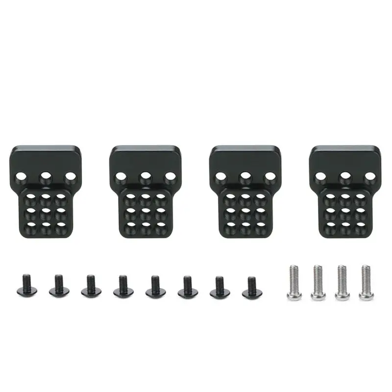 A63T-12X Metal Adjustable Shock Absorber Bracket Extender Seat For WPL C14 C24 C34 C44 B14 B16 B24 B36 1/16,Black