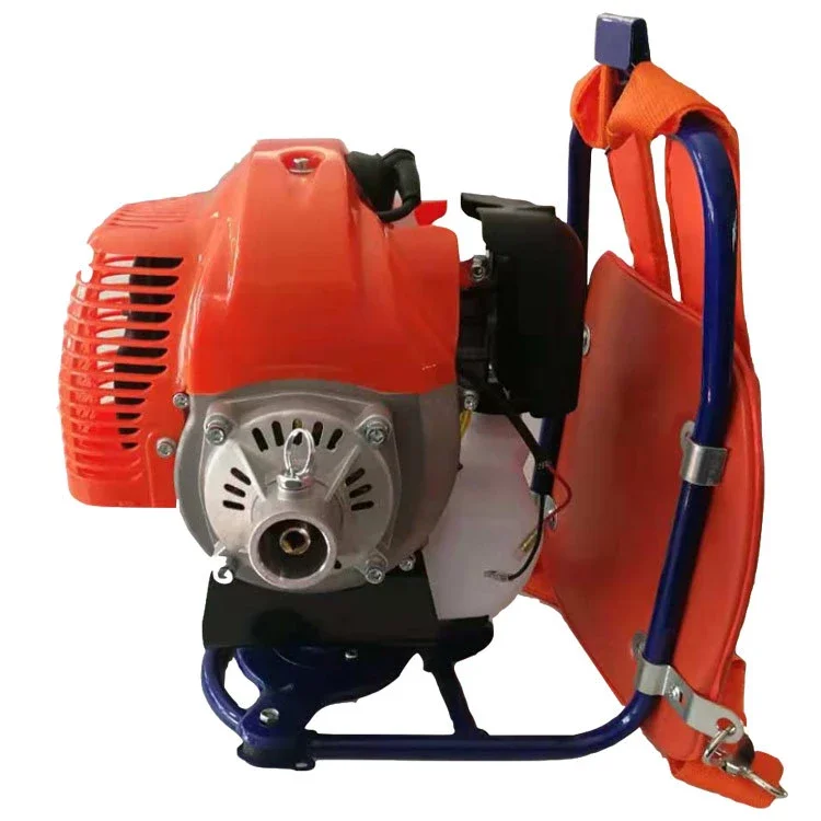two-stroke backpack lawn mower,  mowing, grass mowing, small brush cutting machine