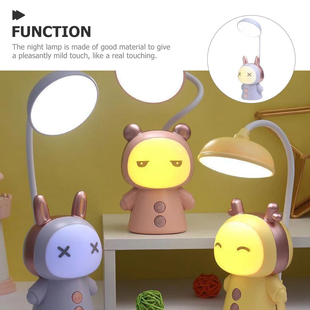 

LED Eye Desk Lamp Pink USB Kids Bedroom Night Light Cartoon Decorative Table Lamp Decorative Night Lights Study Reading