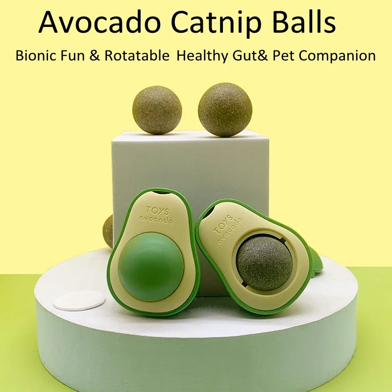 OUZEY Avocado Shape Catnip Cat Toys Bite Resistant Kitten Teeth Cleaning Pet Toys Funny Indoor Cats Accessories Healthy Gut