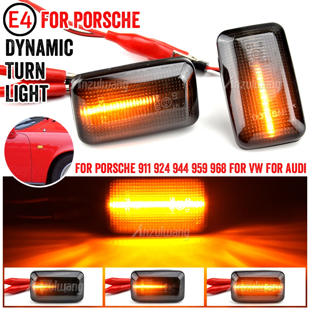 

Turn Signal Lamp For Porsche 911 Carrera 930 964 924/924S 993 944 959 968 Amber Dynamic LED Side Marker Light Arrow Repeater