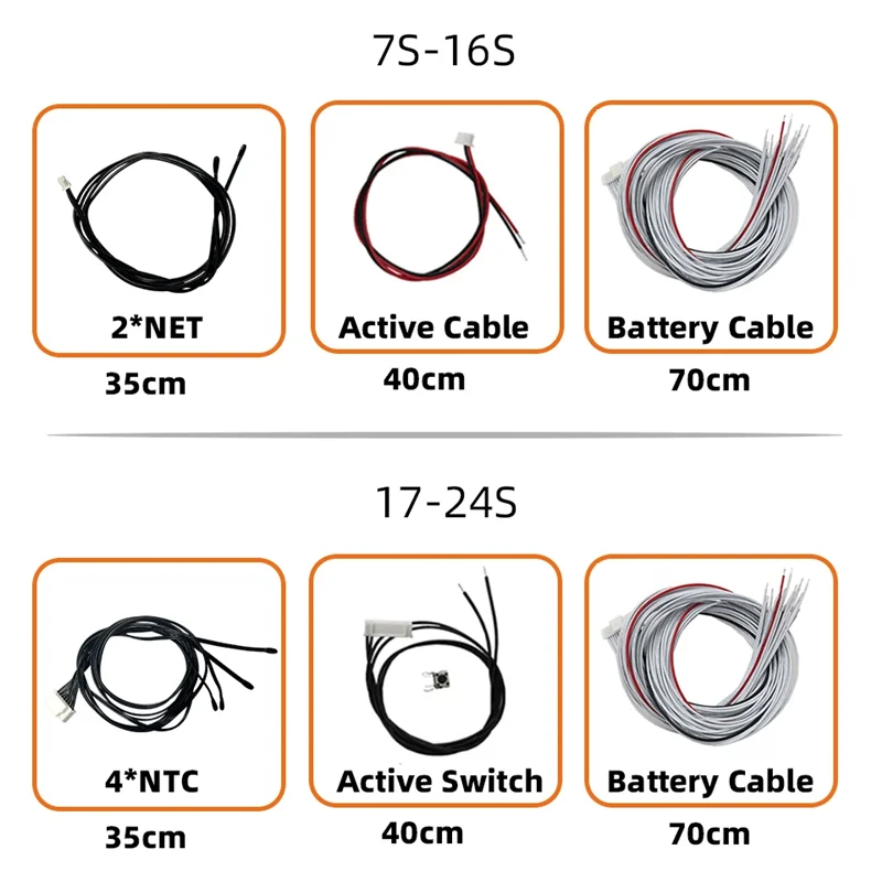 BMS 7S 8S 10S 12S 13S 14S 16S 17S 18S 19S 20S 21S 22S 23S 24S 200A 450A 600A 1000A Lithium Batterys Bluetooth Built-in balance