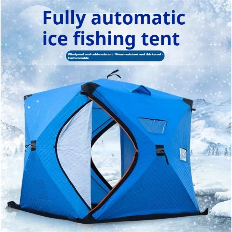 

Cotton-padded Winter Fishing Tent Keep Warm Snow-proof Thickened Tent Quick Automatic Opening Multifunctional Camping Supplies