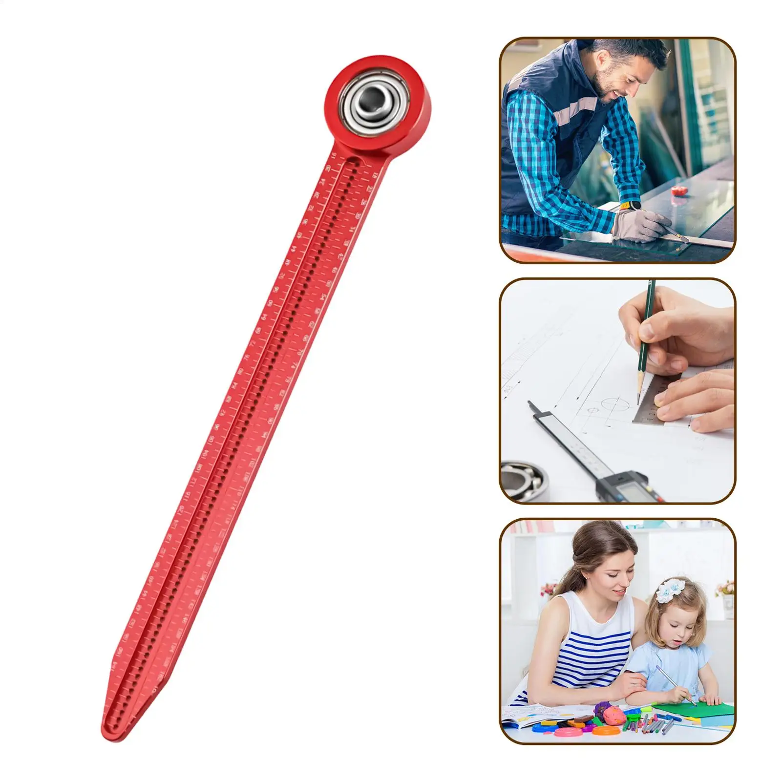 Woodworking Compass Scriber Small Precision 360 Degree Alloy Ruler Circle Drawing Woodworking Compass For Architect Woodworker