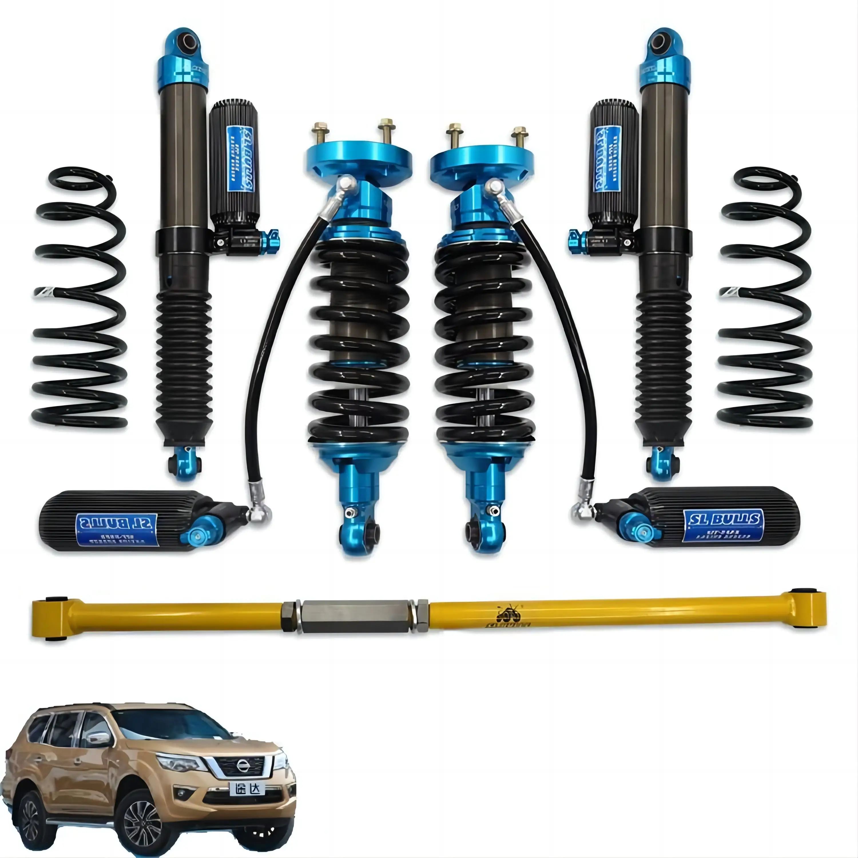 X-Terra 4X4 Suspension Nitrogen Off-Road Shock Absorbers for 2 Inch Lift Suspension Parts