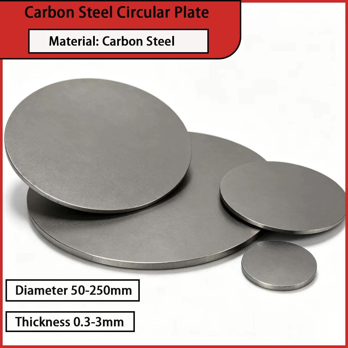 Carbon steel circular plate with a diameter of 50-250mm is used as a mechanical gasket, fixture load-bearing pad, etc