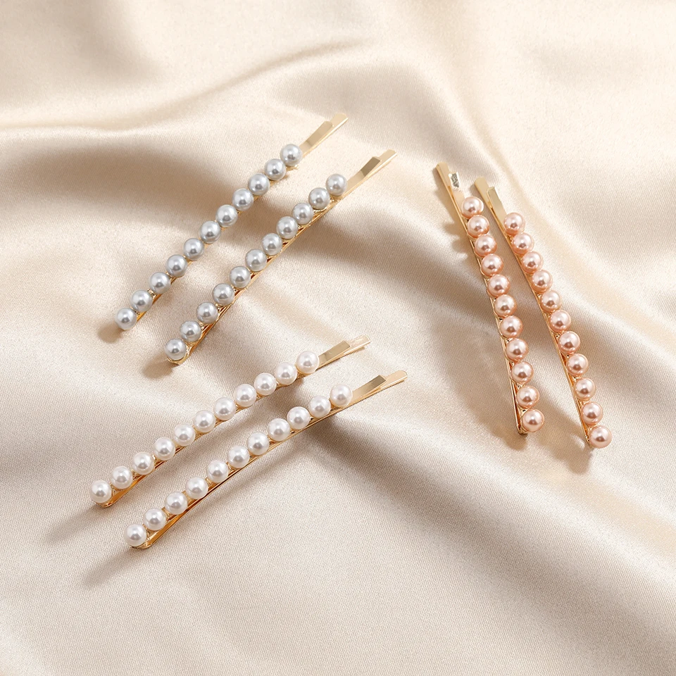 muylinda Imitation Pearls Long Hairpins Jewelry Fashion Women Hair Pin Clip Pairs Girl Hair Accessories