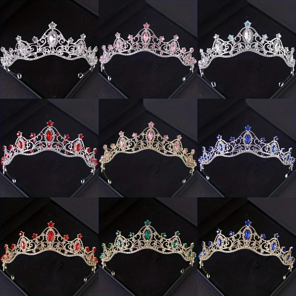 

Хрустальная свадебная корона, тиара, вечерние стразы, диадема для выпускного вечера, повязка на голову, Корона для женщин, свадебные аксессуары для волос, ювелирные изделия, корона