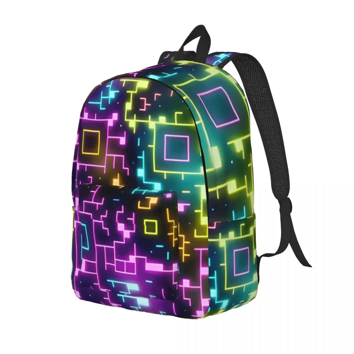 Mochila cubo geométrico Gaming Dash para preescolar, guardería, escuela, estudiante, Bookbag, niño, niña, niños, al aire libre