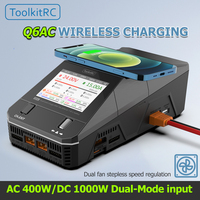 In stock! New ToolkitRC Q6AC Charger AC 400W/DC 1000W 4CH output LiPo LiHV LiFe Lion LTO 1-6S Built-in 65W USB A/Type-C Output