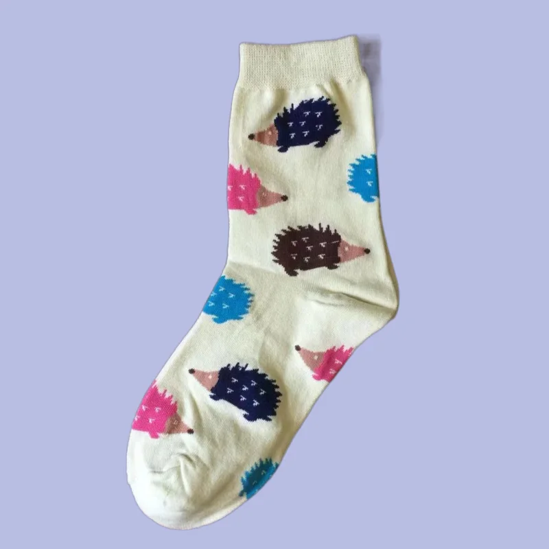 Chaussettes à motif Kasgehog de dessin animé pour femmes, chaussettes en carillon de haute qualité, chaussettes à tube moyen, animal, plante, anime, nouveau, 3/6 paires