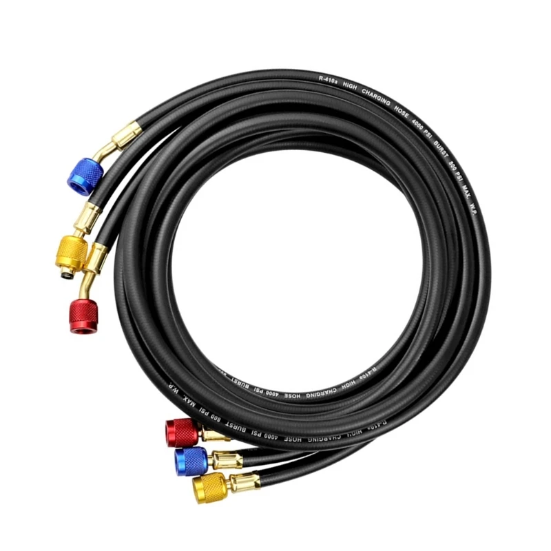 Selang Pengukur Manifold dengan Selang Ketegangan Katup, Selang Pengisian Pendingin HVAC untuk HVAC R502 R22 Pengiriman Drop