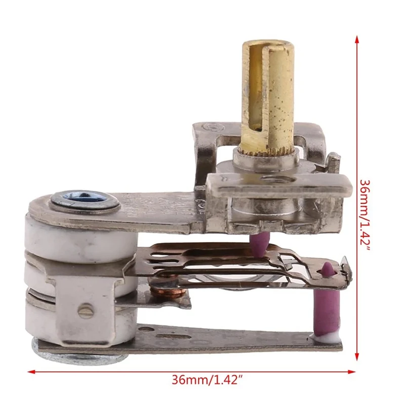 1PC AC250V/16A Adjustable 90 Celsius Temperature Switch Bimetallic Heating Thermostat KDT-200 for Electric iron Oven