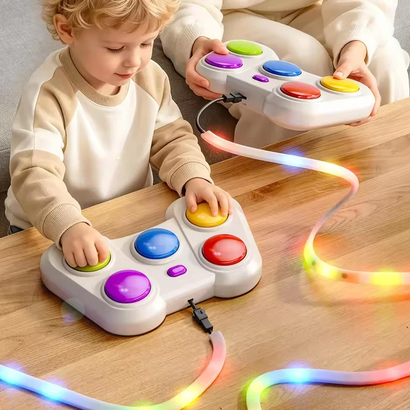 New Electronic Music Rhythm Toys Dynamic Melody Games Children's Early Education Montessori Light Strips Music Dissipation view 3