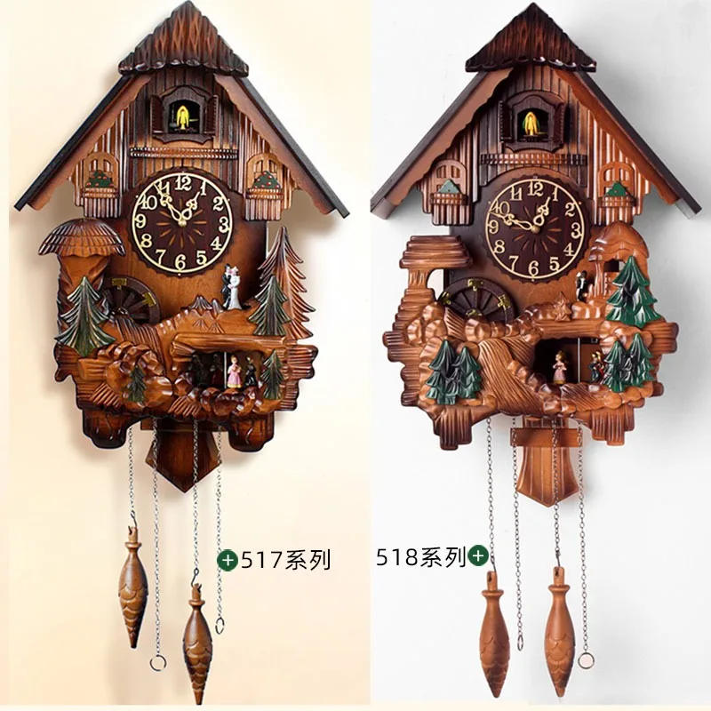Music Cuckoo Wall Clock Creative Pendulum Clock Alarm With Dancing Figure For Your Home Decor To Add A Natural Countryside Touch