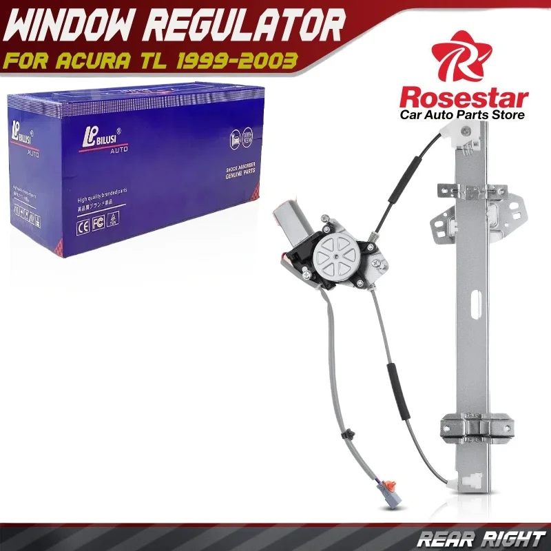 

Power Window Regulator w/ 2 Pins Motor for Acura TL 99-03 Rear Right Passenger 72710S0KA01, 72710S0KA02, 72710S0KA03 751-161