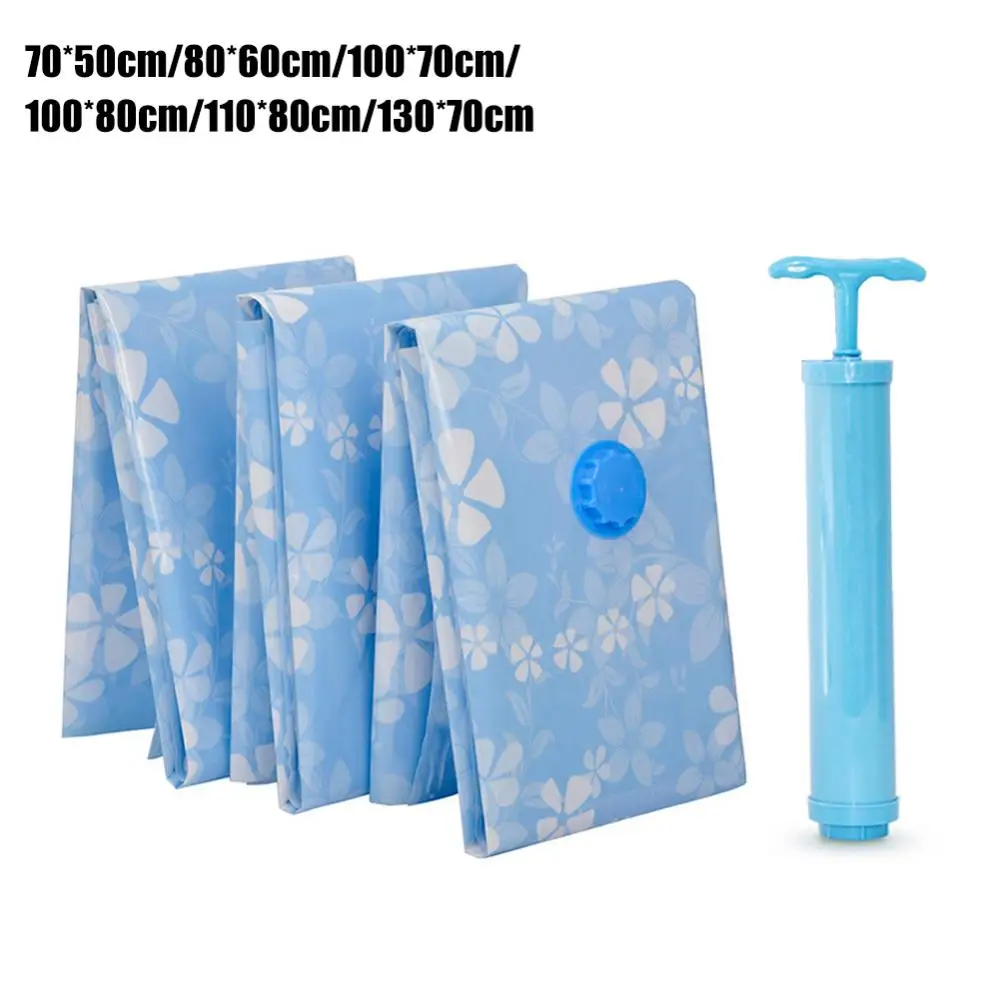 Vacuum Storage Bag Reusable Hand Pump Compressed Clothes Blanket Quilt Organizer Space Saving Novel Design Storage Bag 진공 저장 봉투