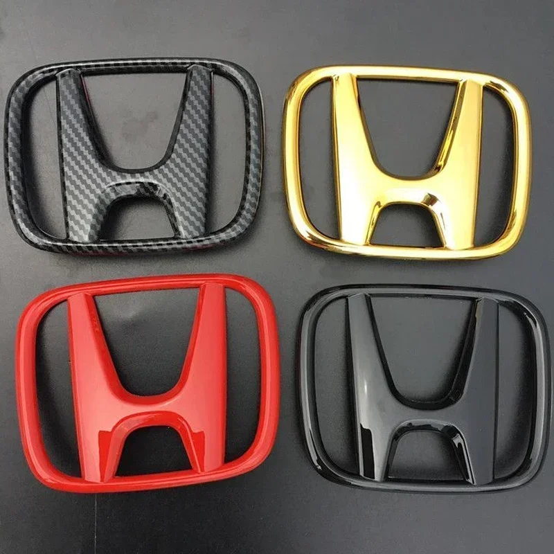 Emblemas ABS para Autos, Logotipo para Parrilla Delantera y Maletero Trasero para Honda Accord, Civic Type-R, CRV, HRV, FIT, Jazz, Adhesivos para Volante, Accesorios