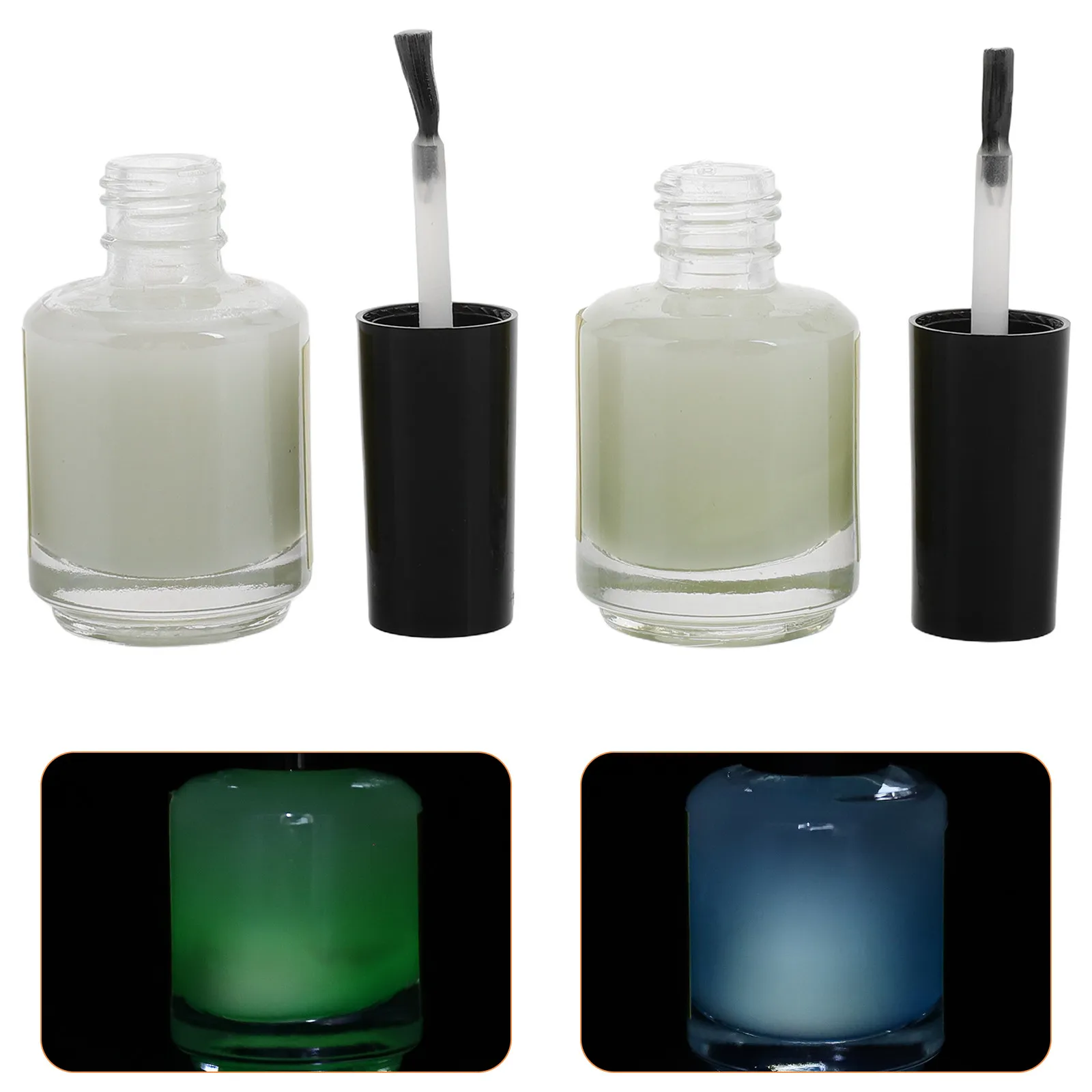 2Pcs Glow in Dark Neon Luminous Fluorescent Paint Set Pigment for Canvas Fabric Craft Decoration Indoor Outdoor