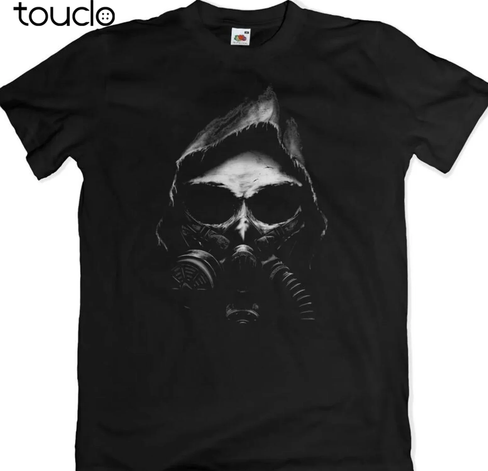 Skull Gas Mask Gothic Dead Tattoo Black T-Shirt New Men Summer Style Short Sleeve Causal Tee Logo Shirts