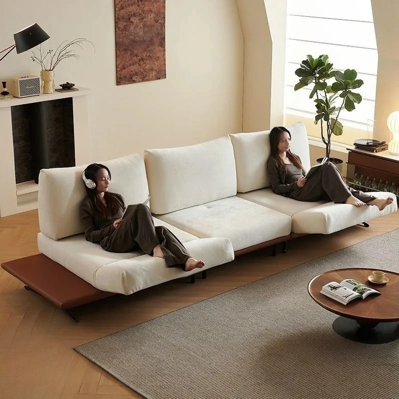 Medieval style changeable Italian sofa high value multi-functional living room light luxury rotating cream sofa