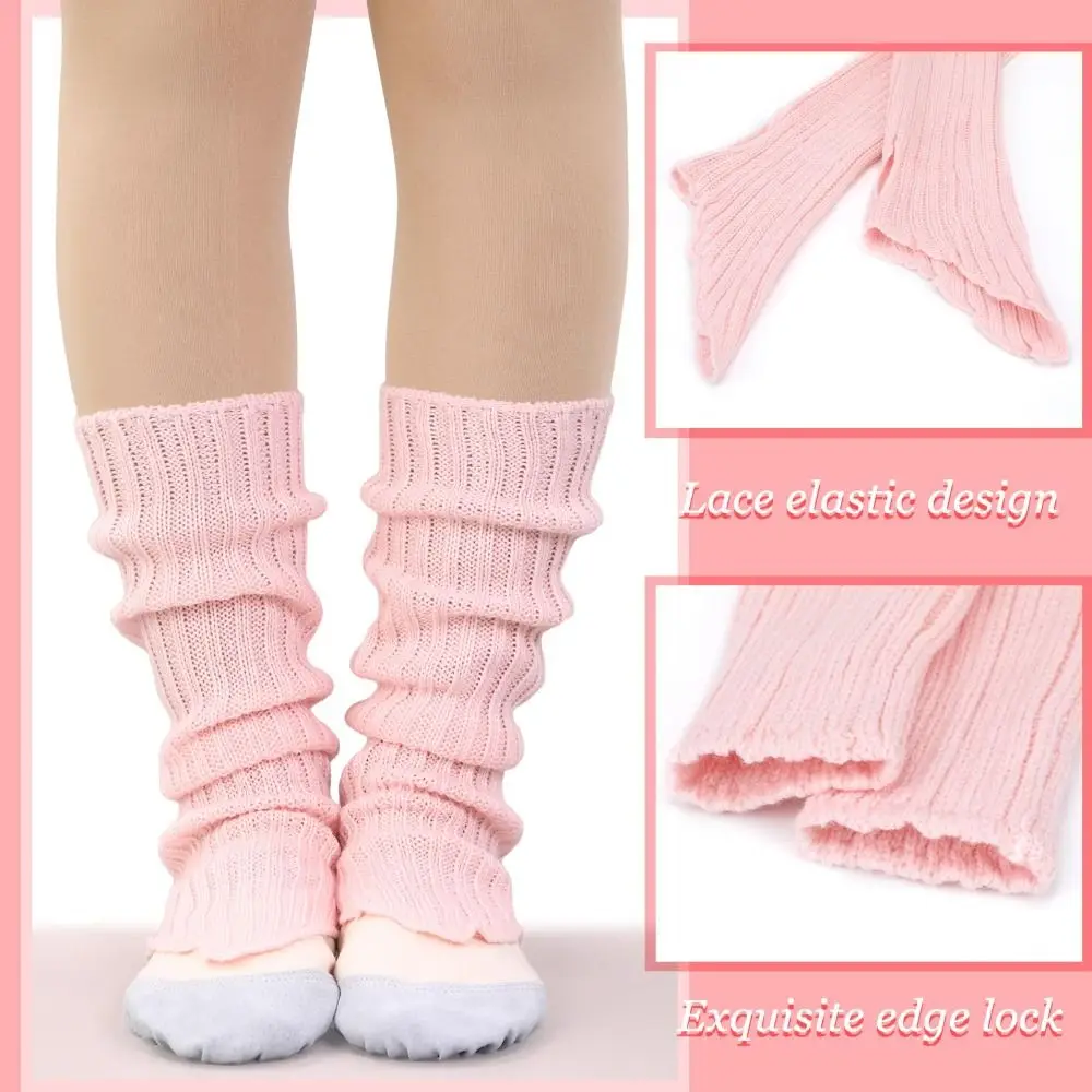 New Girls Leg Warmers Ballet Leg Warmers Boot Covers Thickened Knitted Socks Ankle Length Pile Sock Ballet Dance