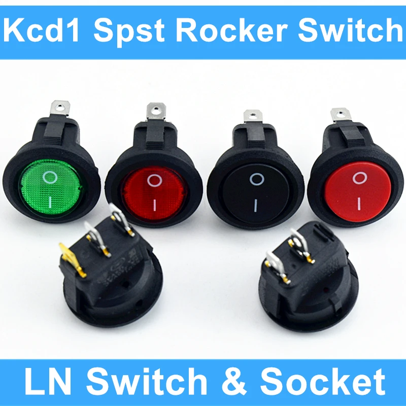 5PCS 3Pin Round Swi…