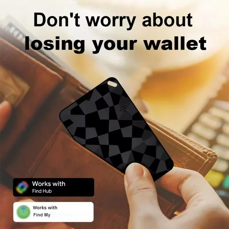 Dual-System Card Tracker, Compatible With Find Hub Or Find My App, Compact Design, Essential For Locating Small Items