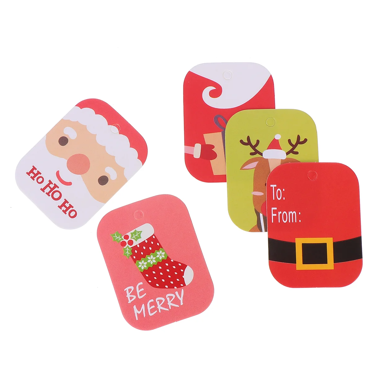 100 Pcs Christmas Label Tag Santa Claus Sto Present Tags Kraft Gift Tree Decorations