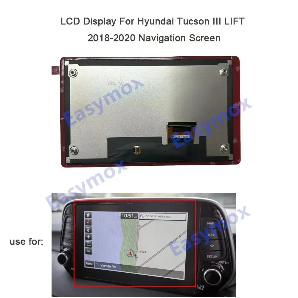 LCD Display for 2019 2020 HYUNDAI SANTA FE Navigation Radio Information Screren LA080WV9-SL02 LA080WV9 96560S2301 96160K2830MDD